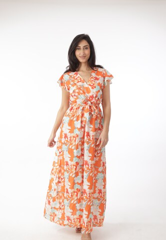 Elara Shirt Dress in Orange