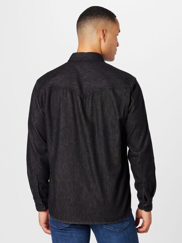 juoda BOSS Patogus modelis Marškiniai 'Lebop'