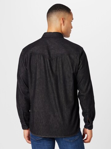 BOSS Orange - Ajuste confortable Camisa 'Lebop' en negro