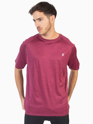 Spyder Functioneel shirt in Rood: voorkant