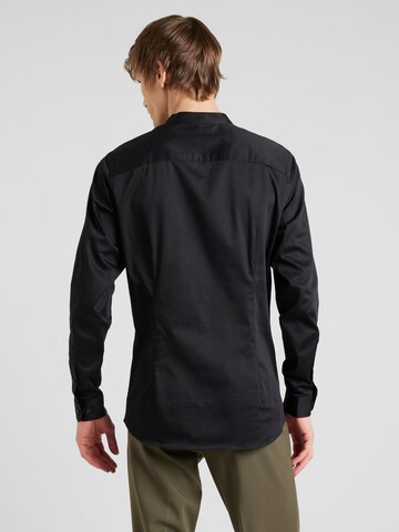 JACK & JONES Slim fit Button Up Shirt 'JPRBLAPARMA' in Black