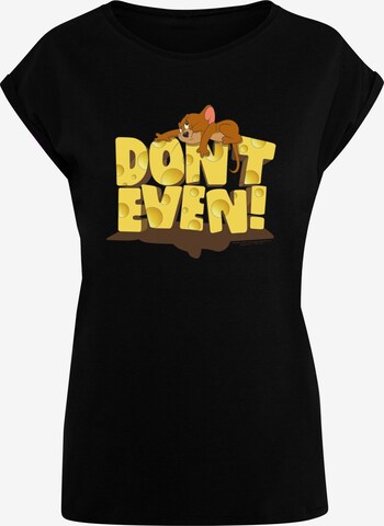 ABSOLUTE CULT Shirt 'Tom and Jerry - Don't Even' in Zwart: voorkant