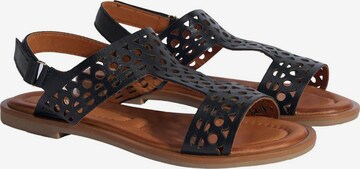 Sandales 'Sandalen' Desa en noir : devant