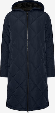 Oxmo Between-Seasons Coat 'Stanca' in Blue: front