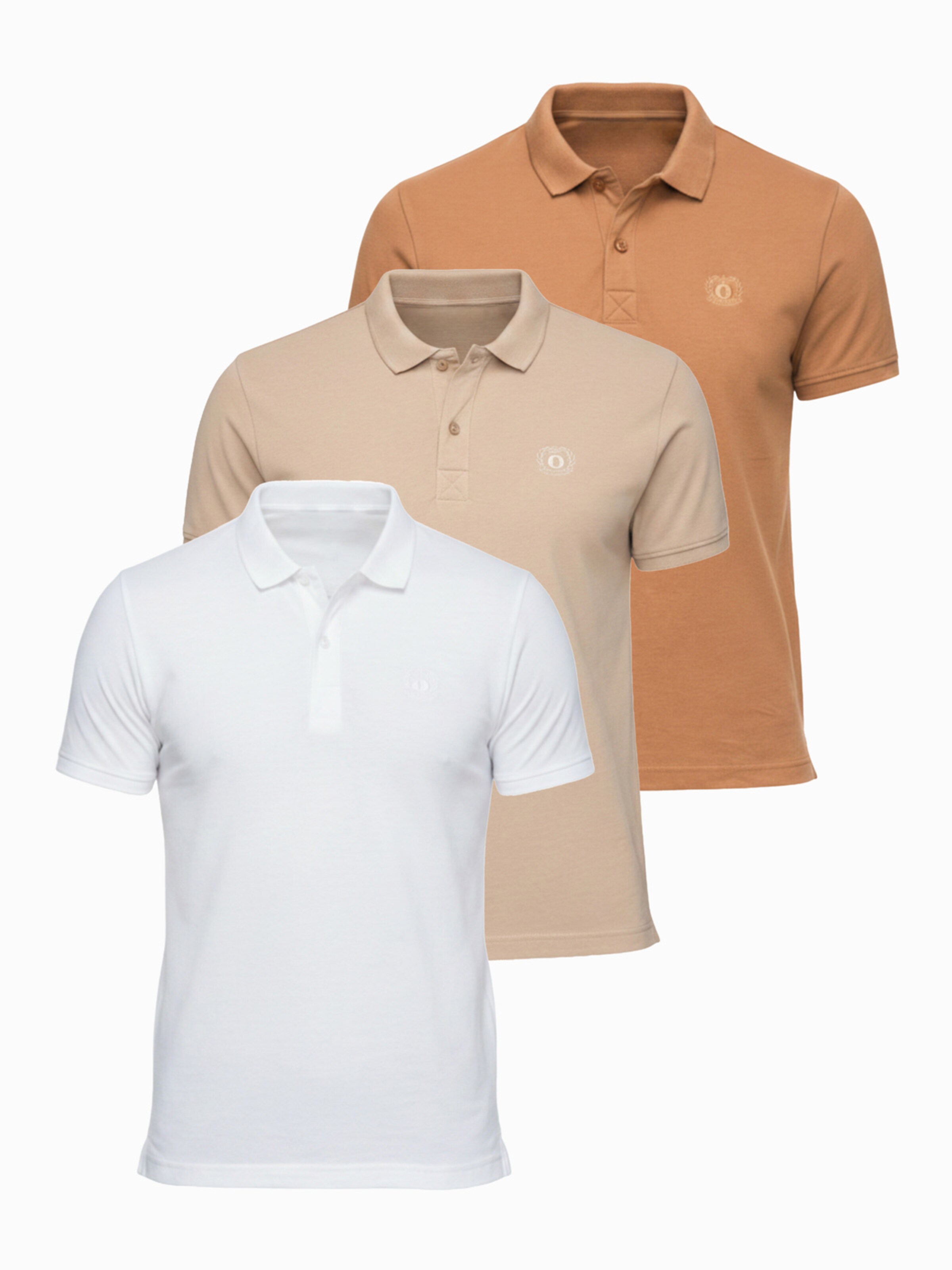 Ombre Poloshirt in Mischfarben: Vorderseite