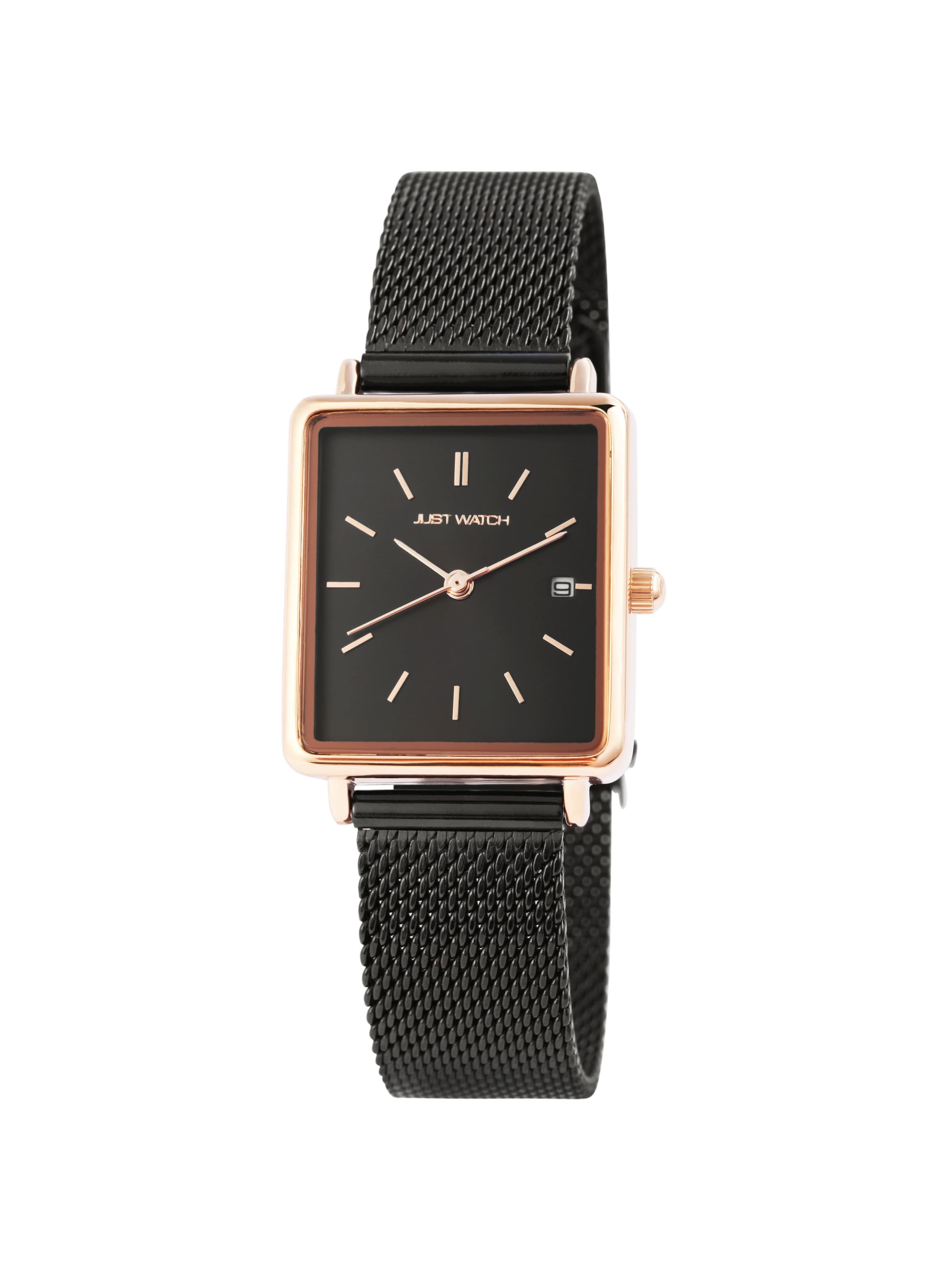 Just Watch Analog Watch 'Sienna, Datumsanzeige' in Black
