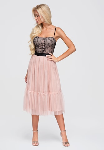 Ombre Cocktailjurk in Beige