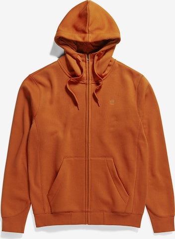 G-Star RAW Regular Fit Sweatjacke ' Core ' in Orange: predná strana