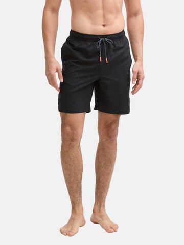 TOM TAILOR Swimming shorts in Black: front