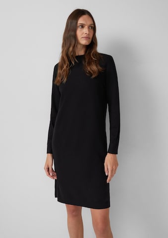 s.Oliver Gebreide jurk in Zwart: voorkant