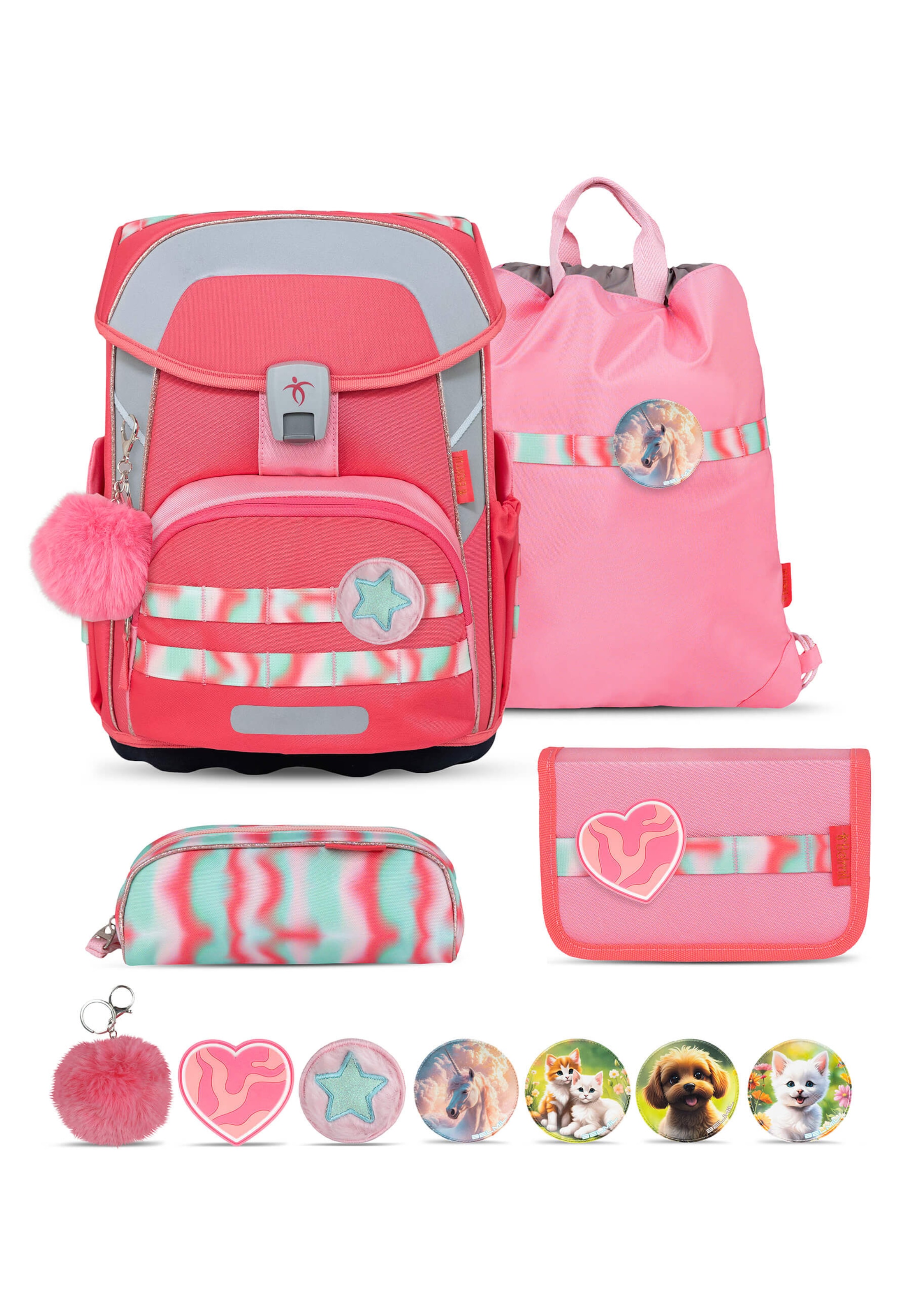 Belmil Backpack in Pink: front