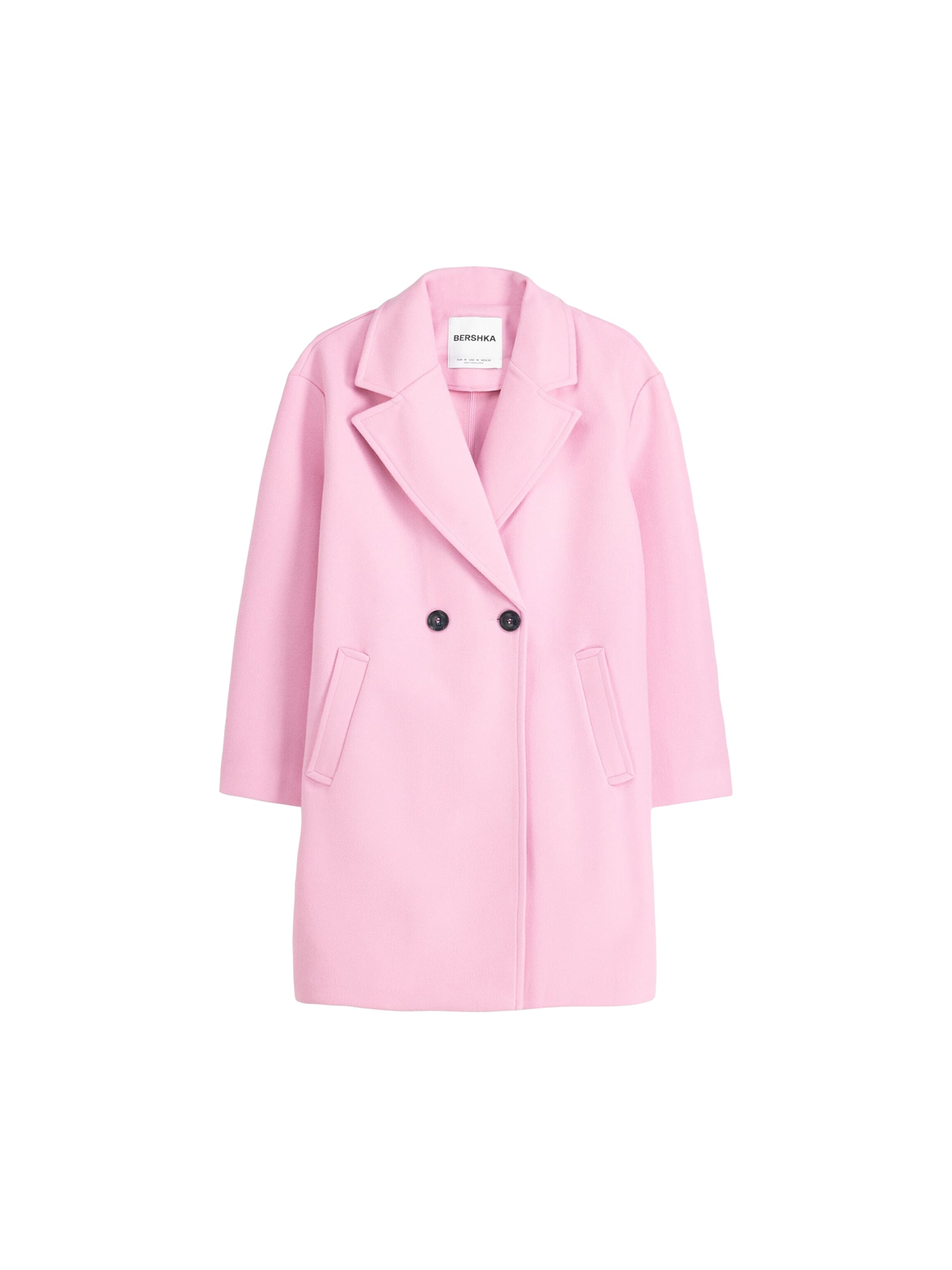 Bershka pink coat discount
