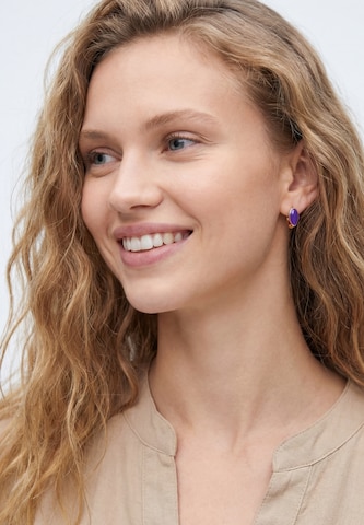 Boucles d'oreilles Gaya en or : devant