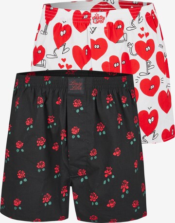 Lousy Livin Boxer shorts 'Rose & Valentines' in Red: front