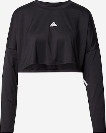 ADIDAS SPORTSWEAR Functioneel shirt 'Hyperglam Cut 3-Stripes Lightweight ' in Zwart: voorkant