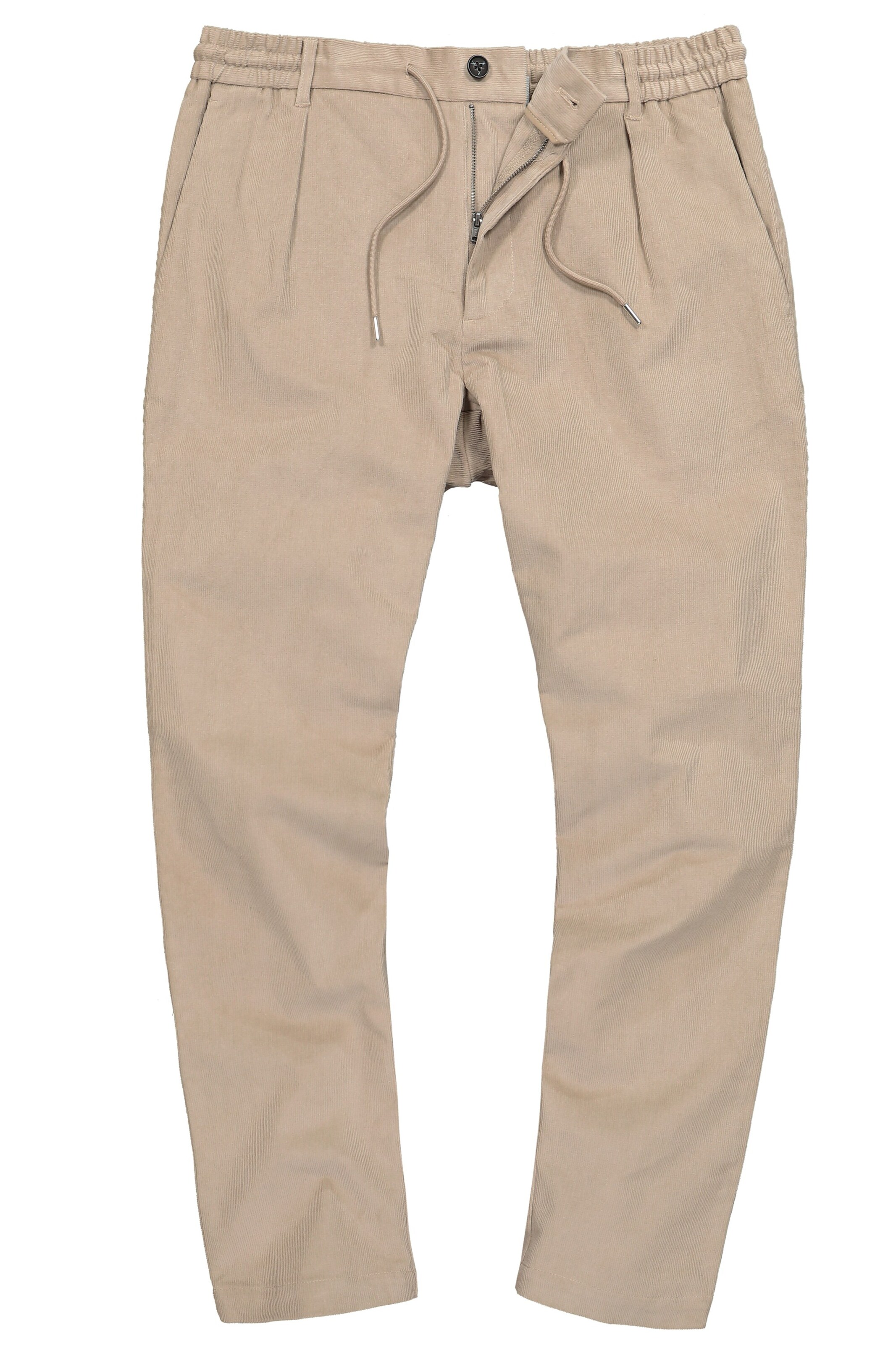JP1880 Regular Pleat-Front Pants in Beige: front