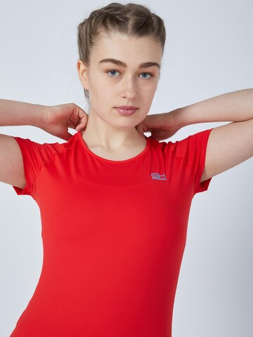 SPORTKIND Functioneel shirt 'Capsleeve' in Rood