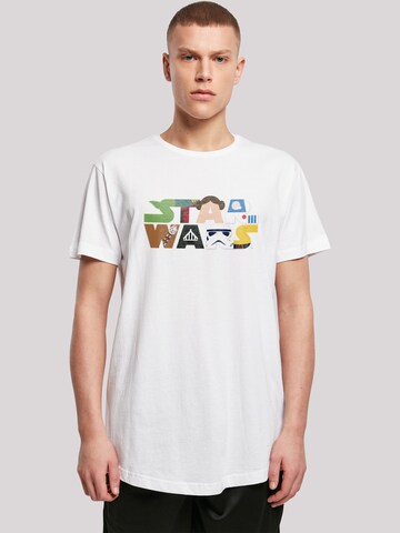 T-Shirt 'Star Wars Character' F4NT4STIC en blanc : devant