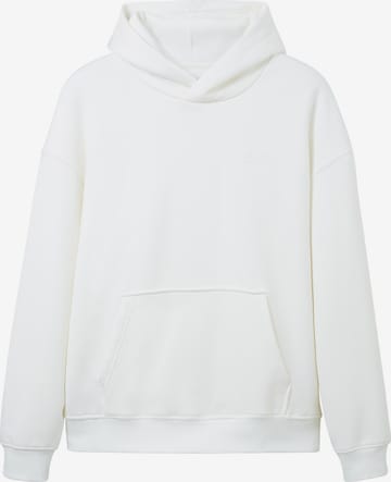 TOM TAILOR DENIM Sweatshirt i hvit: forside