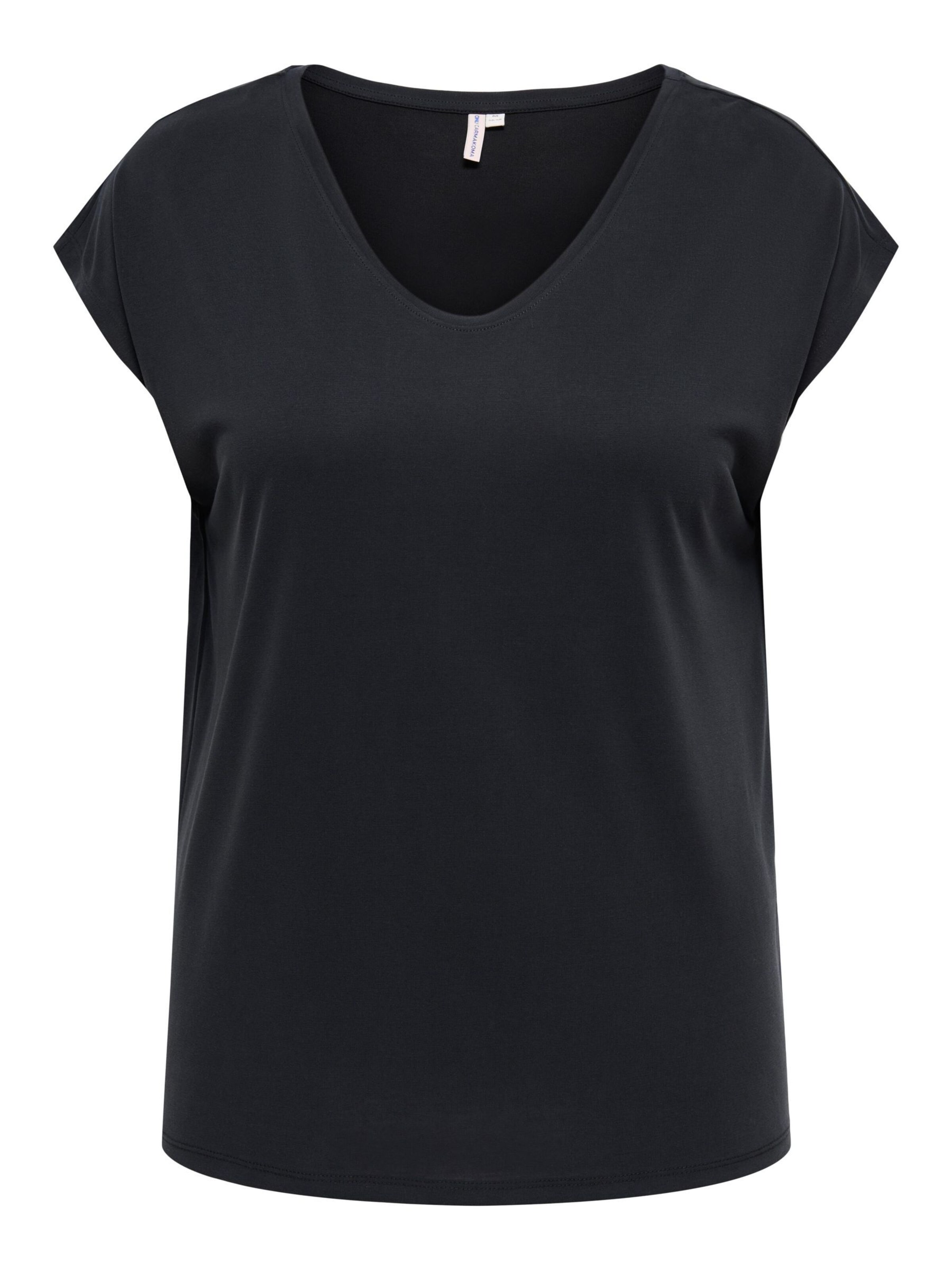 Maglietta 'CARNicky' di ONLY Carmakoma in nero: frontale