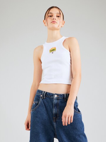 Tommy Jeans - Top em branco: frente