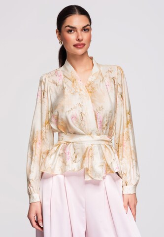 Ombre Blouse in Beige: front