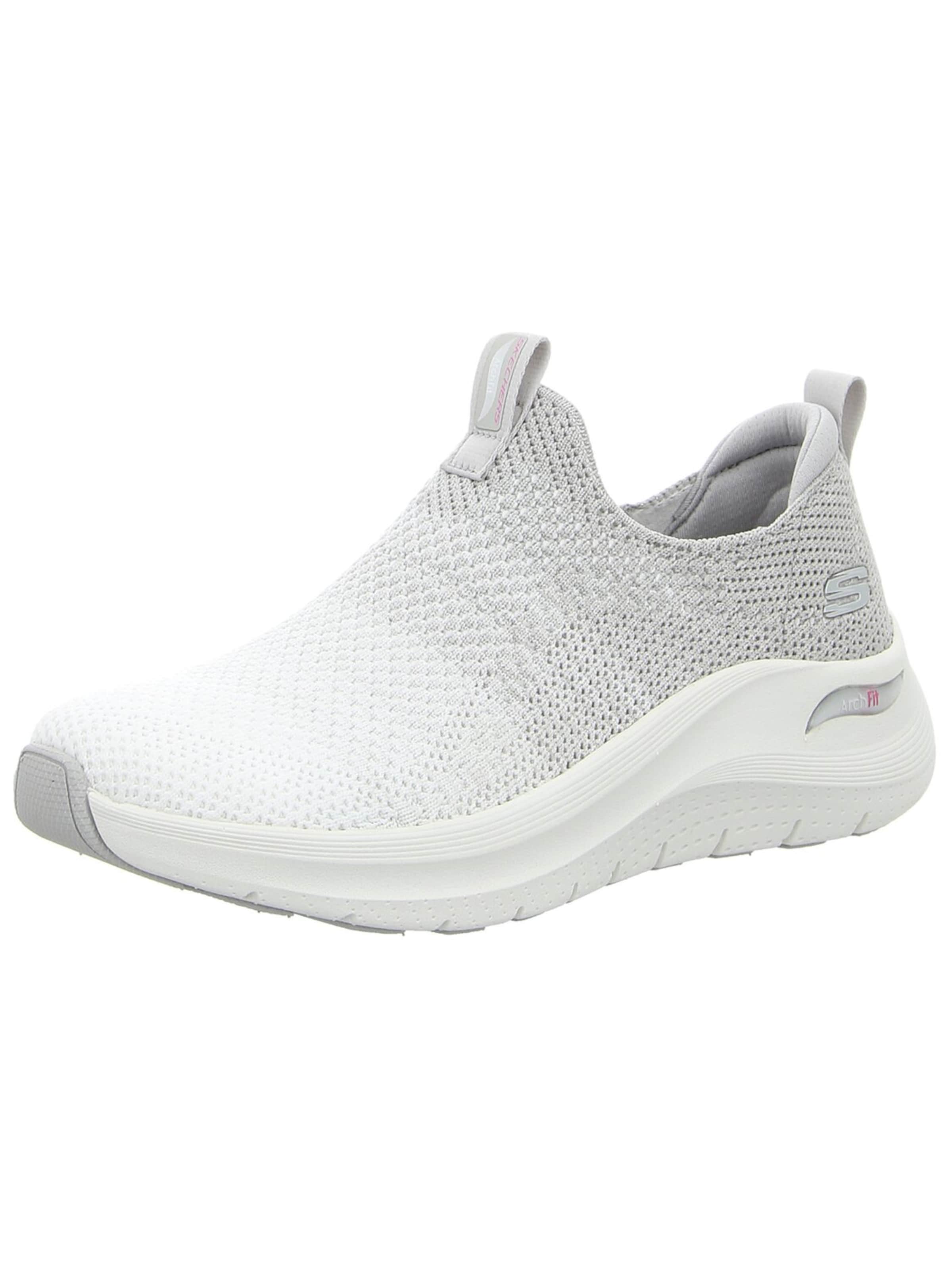 SKECHERS Hausschuh 'Damen Slipper 150055 LTGY Textil in grau' in Grau: Vorderseite