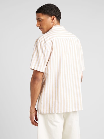 SELECTED HOMME Comfort fit Button Up Shirt in Beige