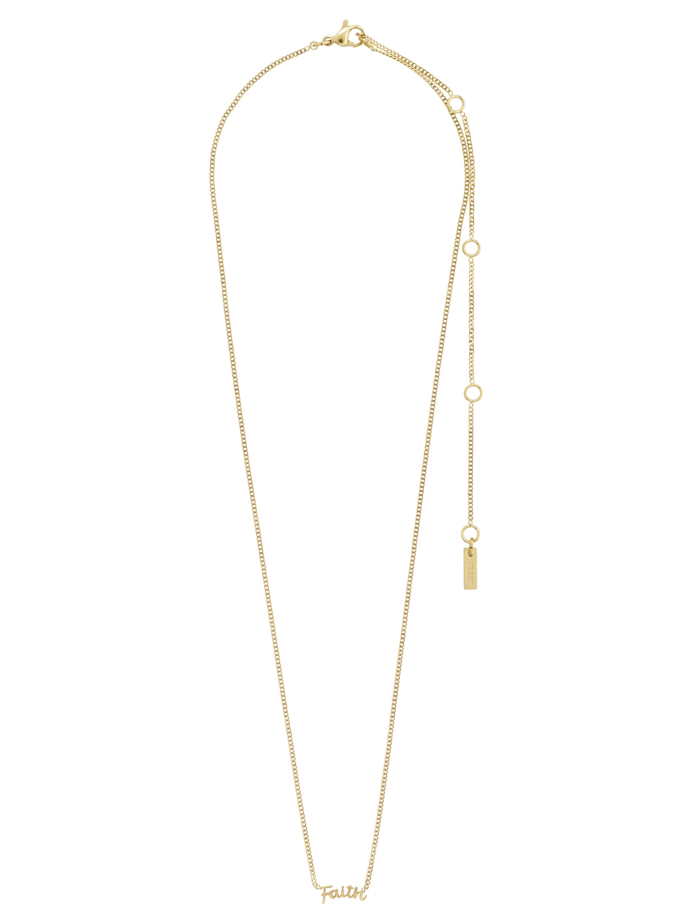 Chaîne 'Love Tag' Pilgrim en or : devant