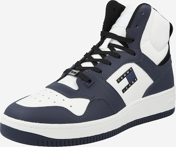 Tommy Jeans High-Top Sneakers in Blue: front