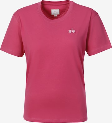 T-shirt fonctionnel La Martina en rose : devant