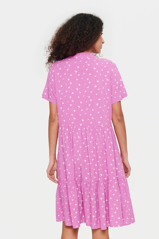 SAINT TROPEZ Sukienka koszulowa 'Eda' w kolorze fioletowy