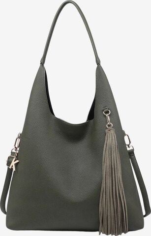 Borsa a mano 'Borsa a mano donna Kassandra Éclaire poliestere chiusura zip' di Kassandra in verde: frontale