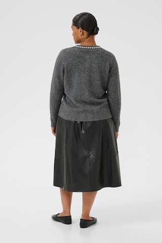 KAFFE CURVE Knit cardigan 'Croxia ' in Grey