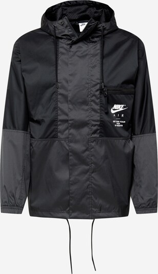 Nike Sportswear Jacke in dunkelgrau / schwarz / weiß, Produktansicht