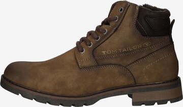 TOM TAILOR Lace-Up Boots in Brown