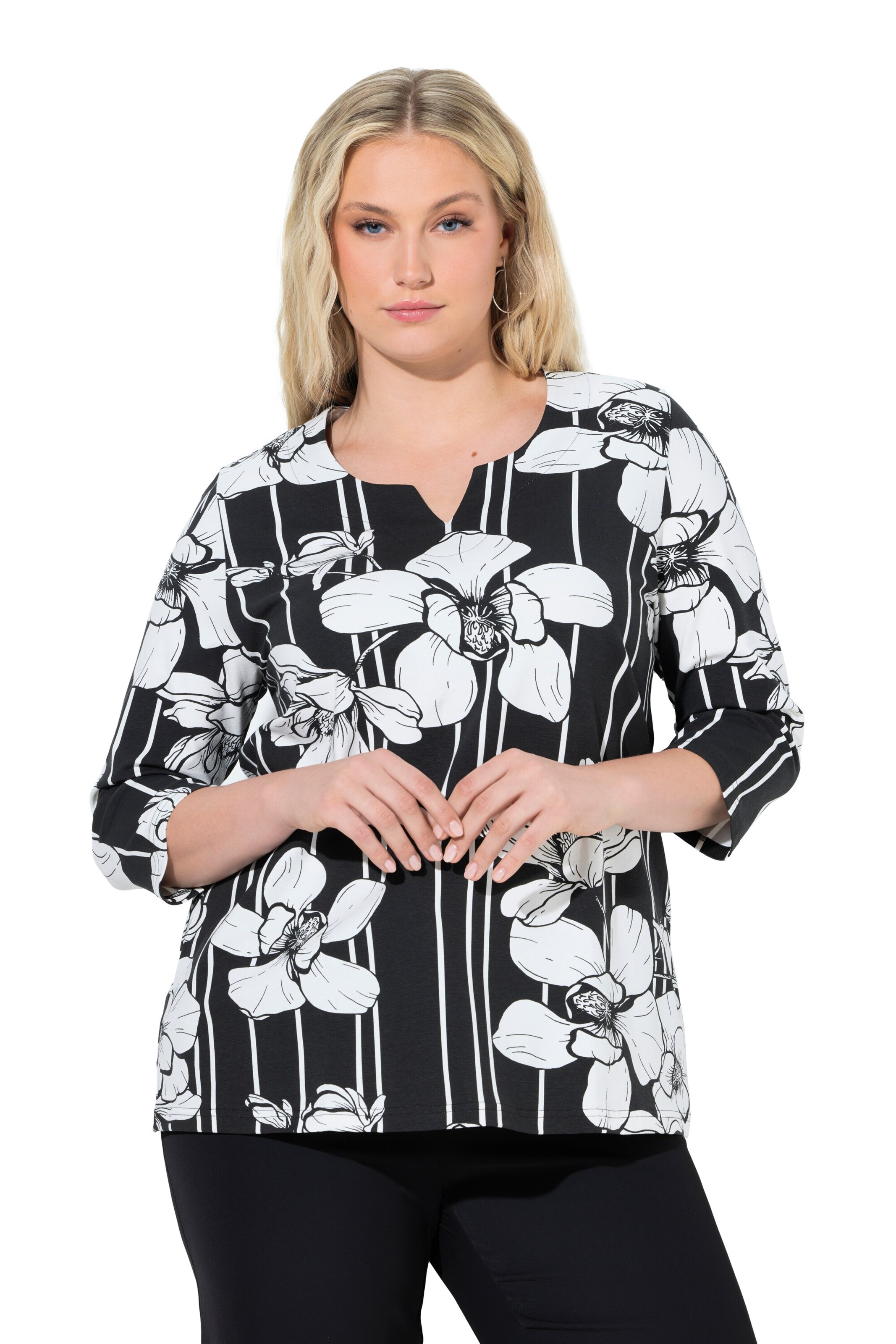 Ulla Popken Shirt in Black: front