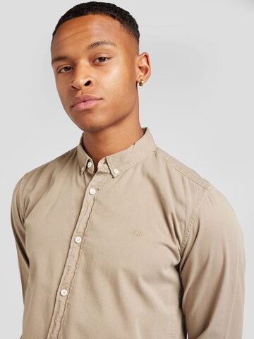 QS Regular Fit Hemd in Braun