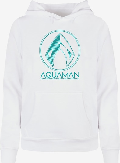 ABSOLUTE CULT Sweatshirt 'Aquaman' in türkis / weiß, Produktansicht