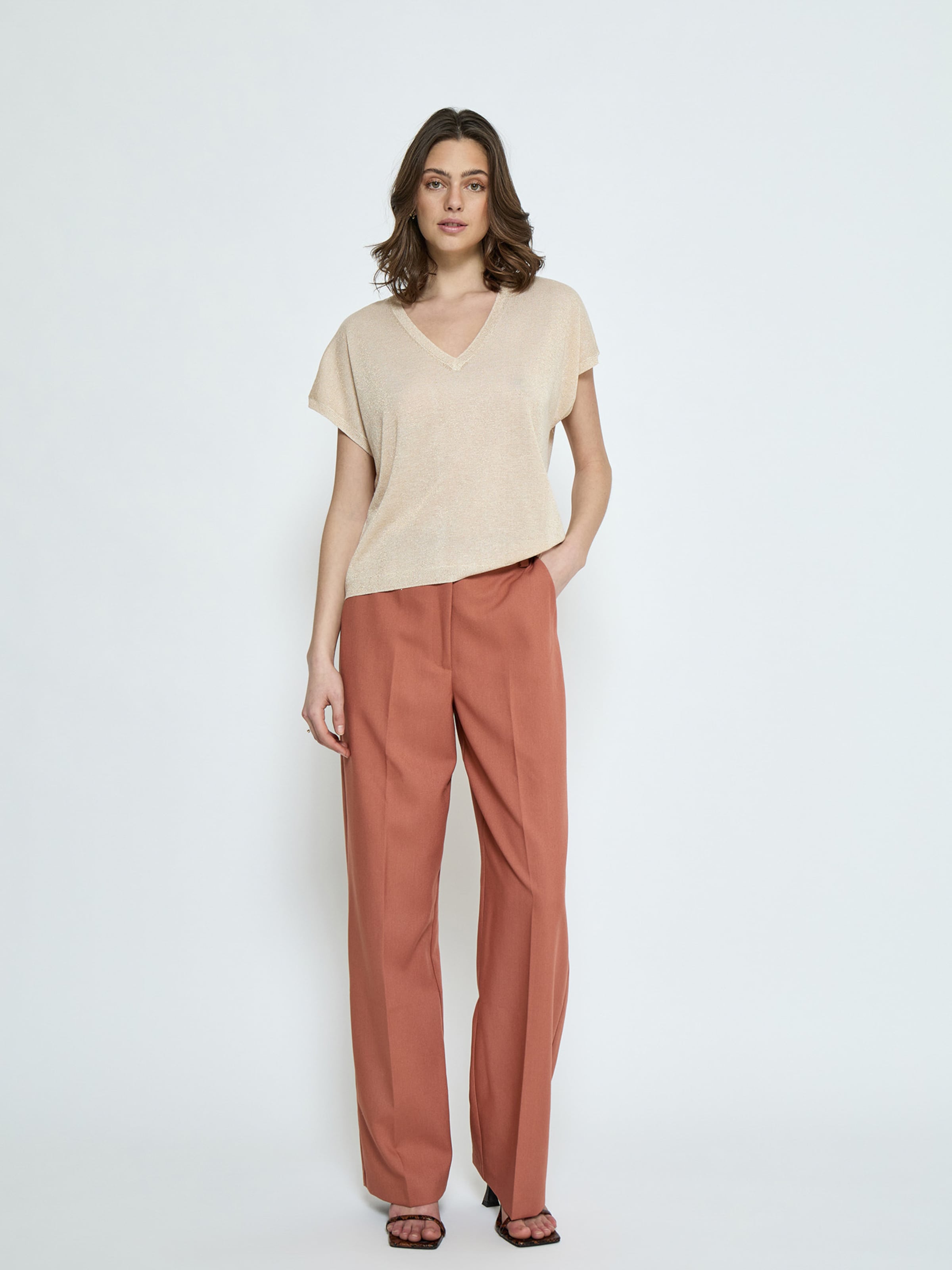 Haut 'Carlina' minus en beige