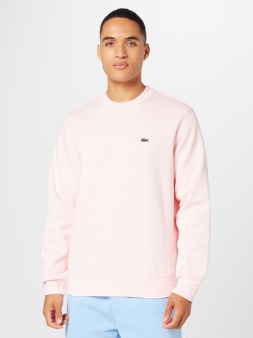Sweat-shirt LACOSTE en rose : devant