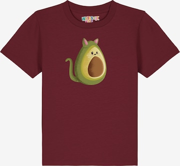 Maglietta 'Avocato' di watabout.kids in rosso: frontale