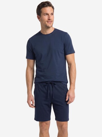 Hanro Pyjama kurz 'Night & Day'‌‌‌‌‌‌‌‌‌‌ in Blau: Vorderseite