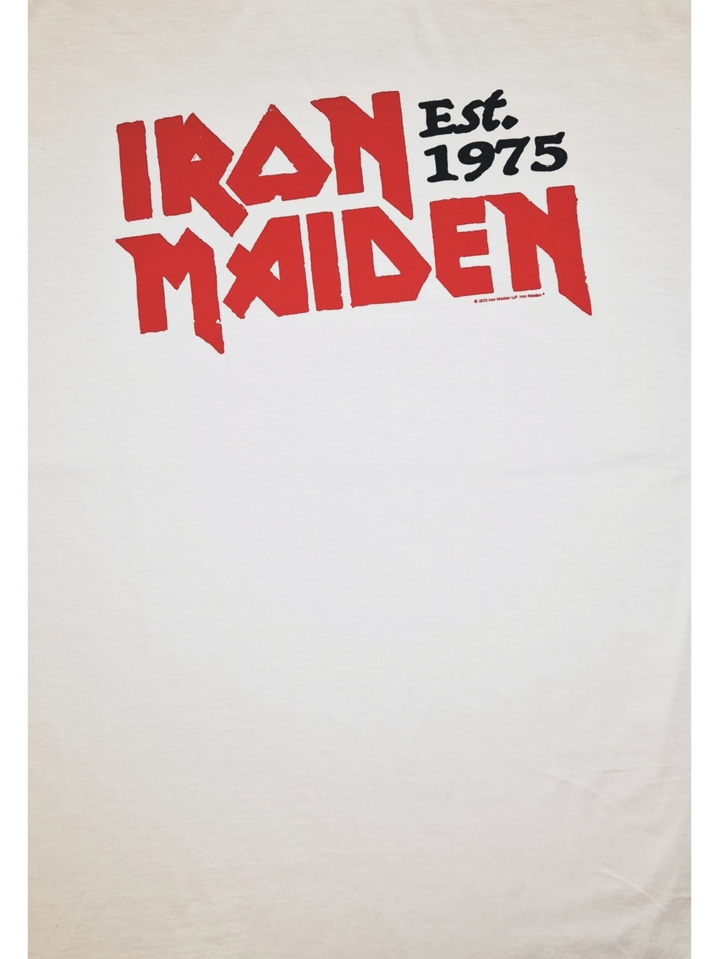 T-Shirt 'Iron Maiden  Slanted Established Logo T-Shirt' Iron Maiden en blanc