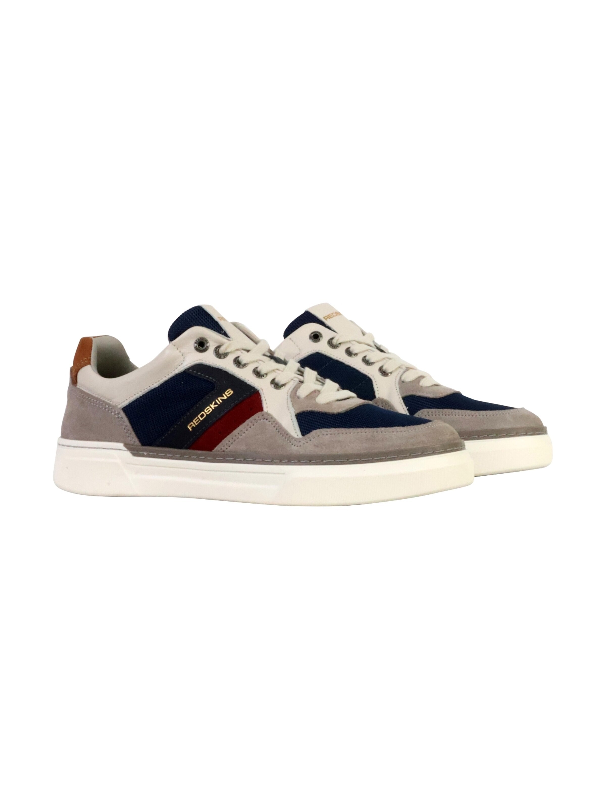 REDSKINS Buty sportowe sznurowane 'Lerma-Sneaker aus Leder' w kolorze szary