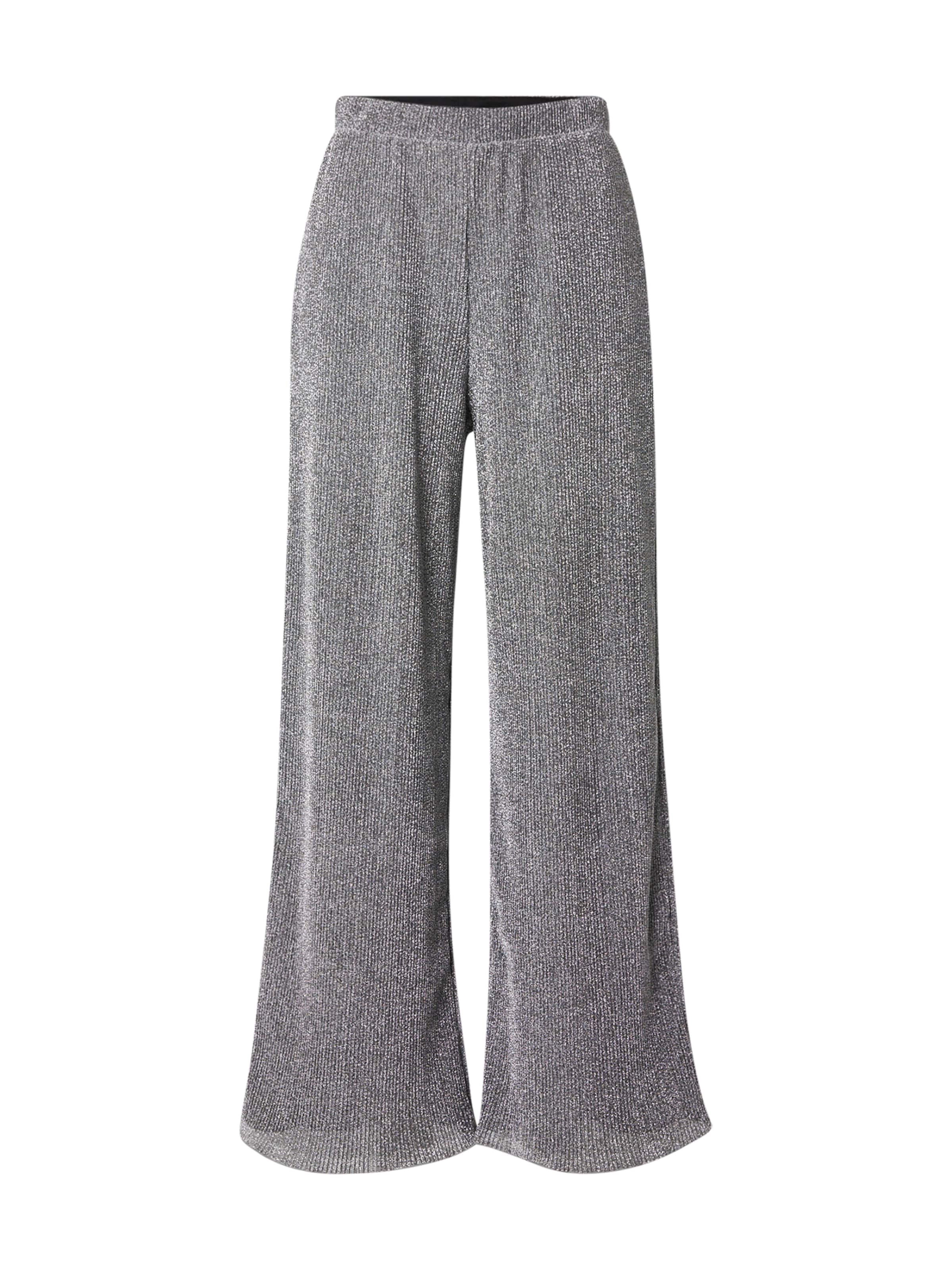 Wide Leg Pantalon 'PCROYA' PIECES en argent : devant