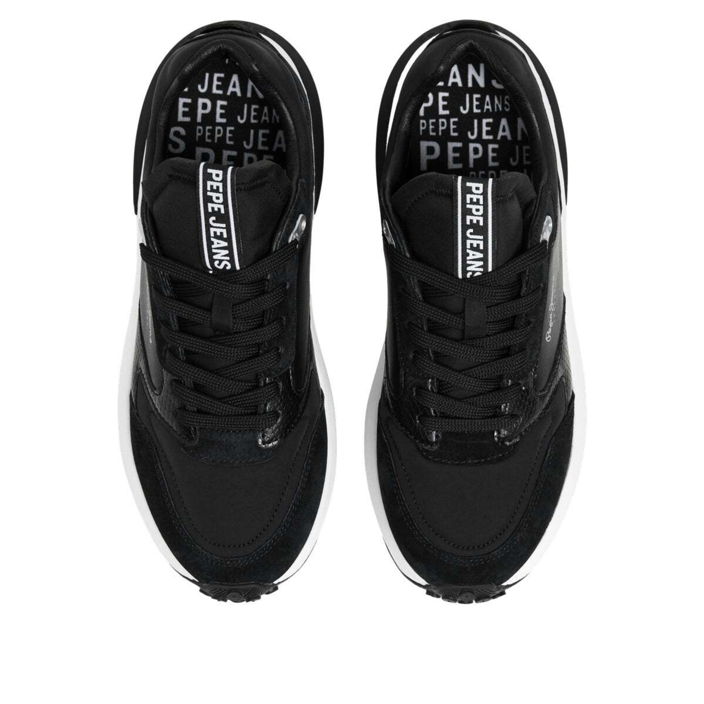 Pepe Jeans - Zapatillas deportivas bajas 'Winslow Snake' en negro