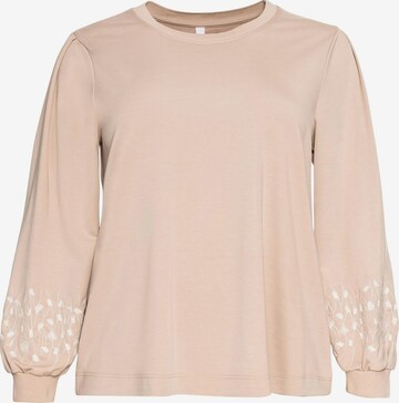 SHEEGO Sweatshirt in Beige: front