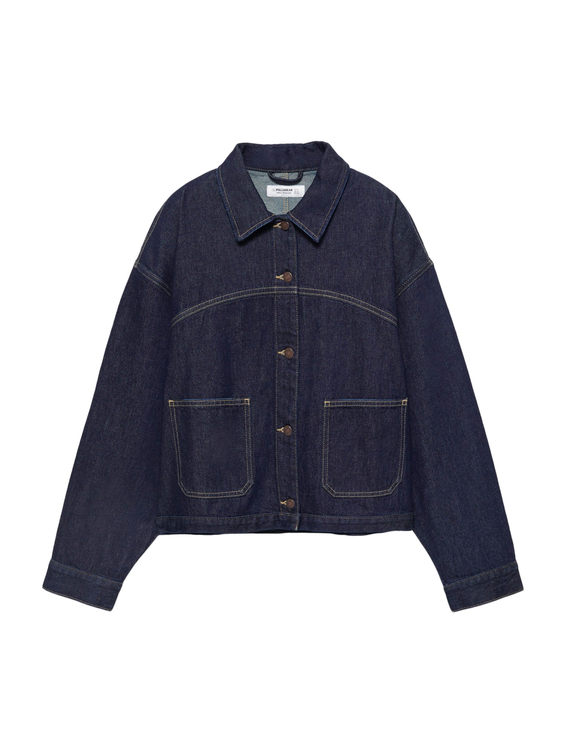 Pull&Bear Veste mi-saison en bleu marine, Vue avec produit