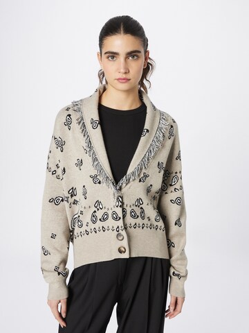 Frogbox Knit Cardigan in Beige: front